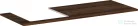 Hansgrohe Xelu Q 136x55 cm-es pult Xelu szekrényhez bal oldali kivágással,sötét dió 54097630