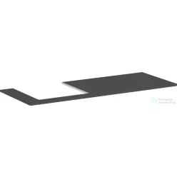   Hansgrohe Xelu Q 136x55 cm-es pult Xelu szekrényhez bal oldali kivágással,matt gyémántszürke 54097910
