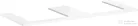 Hansgrohe Xelu Q 136x55 cm-es pult Xelu szekrényhez két kivágással,fényes fehér 54099050