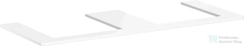 Hansgrohe Xelu Q 136x55 cm-es pult Xelu szekrényhez két kivágással,fényes fehér 54099050
