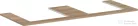Hansgrohe Xelu Q 136x55 cm-es pult Xelu szekrényhez két kivágással,természetes tölgy 54099230