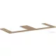 Hansgrohe Xelu Q 136x55 cm-es pult Xelu szekrényhez két kivágással,természetes tölgy 54099230