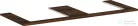 Hansgrohe Xelu Q 136x55 cm-es pult Xelu szekrényhez két kivágással,sötét dió 54099630