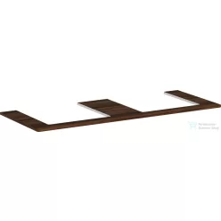   Hansgrohe Xelu Q 136x55 cm-es pult Xelu szekrényhez két kivágással,sötét dió 54099630