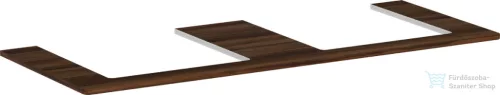 Hansgrohe Xelu Q 136x55 cm-es pult Xelu szekrényhez két kivágással,sötét dió 54099630