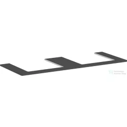   Hansgrohe Xelu Q 136x55 cm-es pult Xelu szekrényhez két kivágással,matt gyémántszürke 54099910