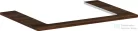 Hansgrohe Xelu Q 78x55 cm-es pult Xelu szekrényhez,középső kivágással,sötét dió 54109630