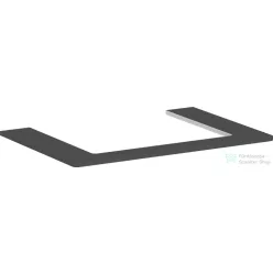   Hansgrohe Xelu Q 78x55 cm-es pult Xelu szekrényhez,középső kivágással,matt gyémántszürke 54109910