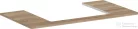 Hansgrohe Xelu Q 98x55 cm-es pult Xelu szekrényhez,középső kivágással,természetes tölgy 54110230