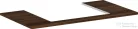 Hansgrohe Xelu Q 98x55 cm-es pult Xelu szekrényhez,középső kivágással,sötét dió 54110630