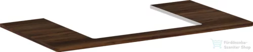 Hansgrohe Xelu Q 98x55 cm-es pult Xelu szekrényhez,középső kivágással,sötét dió 54110630