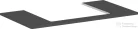 Hansgrohe Xelu Q 98x55 cm-es pult Xelu szekrényhez,középső kivágással,matt gyémántszürke 54110910
