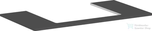 Hansgrohe Xelu Q 98x55 cm-es pult Xelu szekrényhez,középső kivágással,matt gyémántszürke 54110910