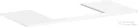 Hansgrohe Xelu Q 118x55 cm-es pult Xelu szekrényhez,60x48 cm-es mosdóhoz,középső kivágással,fényes fehér 54111050