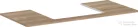 Hansgrohe Xelu Q 118x55 cm-es pult Xelu szekrényhez,60x48 cm-es mosdóhoz,középső kivágással,természetes tölgy 54111230