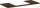 Hansgrohe Xelu Q 118x55 cm-es pult Xelu szekrényhez,60x48 cm-es mosdóhoz,középső kivágással,sötét dió 54111630