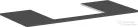 Hansgrohe Xelu Q 118x55 cm-es pult Xelu szekrényhez,60x48 cm-es mosdóhoz,középső kivágással,matt gyémántszürke 54111910