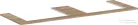 Hansgrohe Xelu Q 156x55 cm-es pult Xelu szekrényhez két kivágással,természetes tölgy 54112230