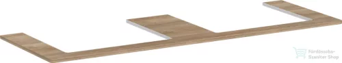 Hansgrohe Xelu Q 156x55 cm-es pult Xelu szekrényhez két kivágással,természetes tölgy 54112230