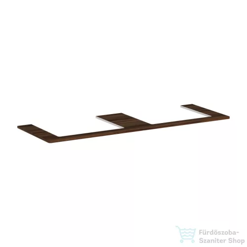 Hansgrohe Xelu Q 156x55 cm-es pult Xelu szekrényhez két kivágással,sötét dió 54112630