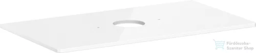 Hansgrohe Xelu Q 98x55 cm-es pult Xelu szekrényhez középkivágással,csaplyuk nélküli mosdóhoz,fényes fehér 54114050