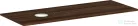 Hansgrohe Xelu Q 136x55 cm-es pult Xelu szekrényhez bal oldali kivágással,csaplyuk nélküli mosdóhoz,sötét dió 54116630