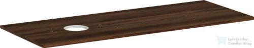 Hansgrohe Xelu Q 136x55 cm-es pult Xelu szekrényhez bal oldali kivágással,csaplyuk nélküli mosdóhoz,sötét dió 54116630