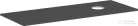 Hansgrohe Xelu Q 136x55 cm-es pult Xelu szekrényhez jobb oldali kivágással,csaplyuk nélküli mosdóhoz,matt gyémántszürke 54117910