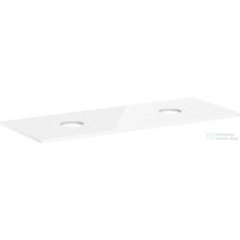   Hansgrohe Xelu Q 136x55 cm-es pult Xelu szekrényhez két kivágással,csaplyuk nélküli mosdóhoz,fényes fehér 54118050