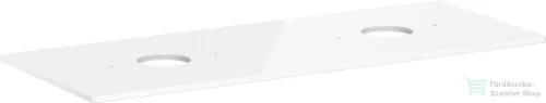 Hansgrohe Xelu Q 136x55 cm-es pult Xelu szekrényhez két kivágással,csaplyuk nélküli mosdóhoz,fényes fehér 54118050