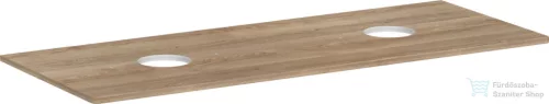 Hansgrohe Xelu Q 136x55 cm-es pult Xelu szekrényhez két kivágással,csaplyuk nélküli mosdóhoz,természetes tölgy 54118230