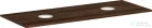 Hansgrohe Xelu Q 136x55 cm-es pult Xelu szekrényhez két kivágással,csaplyuk nélküli mosdóhoz,sötét dió 54118630