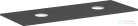 Hansgrohe Xelu Q 136x55 cm-es pult Xelu szekrényhez két kivágással,csaplyuk nélküli mosdóhoz,matt gyémántszürke 54118910