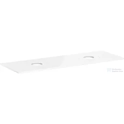   Hansgrohe Xelu Q 156x55 cm-es pult Xelu szekrényhez két kivágással,csaplyuk nélküli mosdóhoz,fényes fehér 54119050