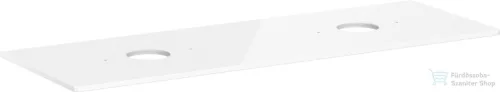 Hansgrohe Xelu Q 156x55 cm-es pult Xelu szekrényhez két kivágással,csaplyuk nélküli mosdóhoz,fényes fehér 54119050