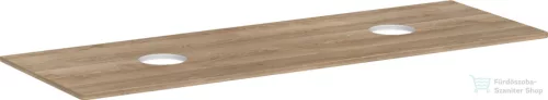 Hansgrohe Xelu Q 156x55 cm-es pult Xelu szekrényhez két kivágással,csaplyuk nélküli mosdóhoz,természetes tölgy 54119230