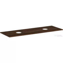   Hansgrohe Xelu Q 156x55 cm-es pult Xelu szekrényhez két kivágással,csaplyuk nélküli mosdóhoz,sötét dió 54119630