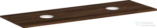 Hansgrohe Xelu Q 156x55 cm-es pult Xelu szekrényhez két kivágással,csaplyuk nélküli mosdóhoz,sötét dió 54119630