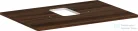 Hansgrohe Xelu Q 78x55 cm-es pult Xelu szekrényhez középkivágással,csaplyukas mosdóhoz,sötét dió 54120630
