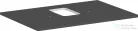 Hansgrohe Xelu Q 78x55 cm-es pult Xelu szekrényhez középkivágással,csaplyukas mosdóhoz,matt gyémántszürke 54120910