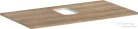 Hansgrohe Xelu Q 98x55 cm-es pult Xelu szekrényhez középkivágással,csaplyukas mosdóhoz,természetes tölgy 54121230
