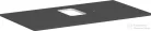 Hansgrohe Xelu Q 98x55 cm-es pult Xelu szekrényhez középkivágással,csaplyukas mosdóhoz,matt gyémántszürke 54121910