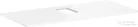 Hansgrohe Xelu Q 118x55 cm-es pult Xelu szekrényhez középkivágással,csaplyukas mosdóhoz,fényes fehér 54122050