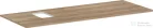 Hansgrohe Xelu Q 136x55 cm-es pult Xelu szekrényhez bal oldali kivágással,csaplyukas mosdóhoz,természetes tölgy 54123230
