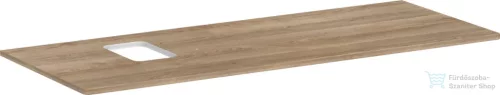 Hansgrohe Xelu Q 136x55 cm-es pult Xelu szekrényhez bal oldali kivágással,csaplyukas mosdóhoz,természetes tölgy 54123230
