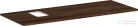 Hansgrohe Xelu Q 136x55 cm-es pult Xelu szekrényhez bal oldali kivágással,csaplyukas mosdóhoz,sötét dió 54123630