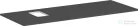 Hansgrohe Xelu Q 136x55 cm-es pult Xelu szekrényhez bal oldali kivágással,csaplyukas mosdóhoz,matt gyémántszürke 54123910