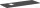 Hansgrohe Xelu Q 136x55 cm-es pult Xelu szekrényhez bal oldali kivágással,csaplyukas mosdóhoz,matt gyémántszürke 54123910