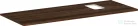 Hansgrohe Xelu Q 136x55 cm-es pult Xelu szekrényhez jobb oldali kivágással,csaplyukas mosdóhoz,sötét dió 54124630