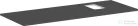 Hansgrohe Xelu Q 136x55 cm-es pult Xelu szekrényhez jobb oldali kivágással,csaplyukas mosdóhoz,matt gyémántszürke 54124910